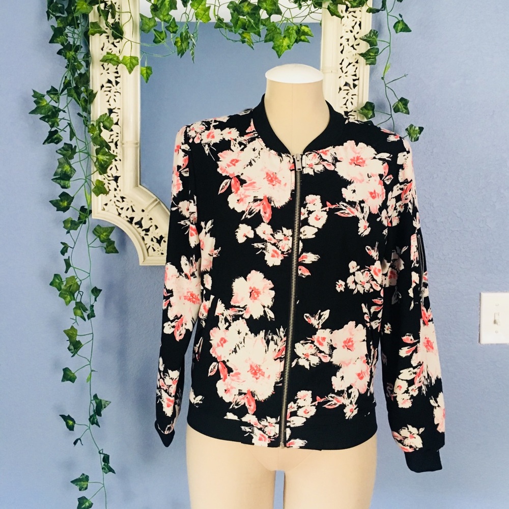 Floral Black Jacket